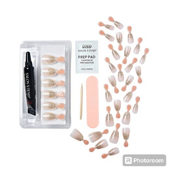 Kiss Salon X-Tend LED Gel Nails in Satellite and 2 LED Gel Adhesives Bundle - Picture 4 of 12